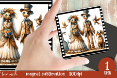 retro spooky Halloween MAGNET sublimation PNG Product Image 1