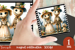 retro spooky Halloween MAGNET sublimation PNG Product Image 1