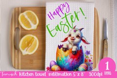 Happy Easter sublimation kitchen towel Hatching Egg bundle Product Image 9