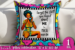retro housewife funny woman pillow sublimation design JPG Product Image 1