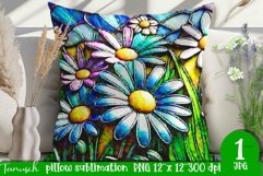 daisy pillow sublimation / stained glass pillow bundle Product Image 10