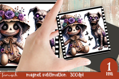 retro spooky Halloween MAGNET sublimation PNG Product Image 1