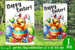happy EASTER Sublimation / hatching Egg / Garden Flag Product Image 1