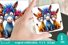 funny farm animals magnet sublimation PNG Product Image 1