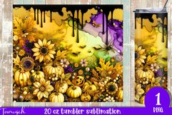 funny FALL Pumpkin with Bow 20 oz Tumbler sublimation PNG Product Image 1