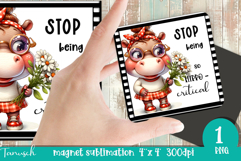whimsical animals magnet sublimation design PNG Product Image 1