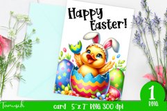 happy EASTER Sublimation / hatching Egg / card printable Product Image 1