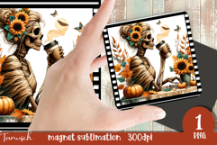 retro spooky Halloween MAGNET sublimation PNG Product Image 1
