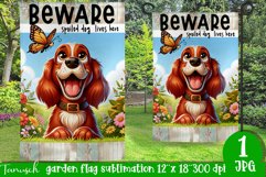 Irish Setter Beware spoiled dog Garden Flag Sublimation Product Image 1