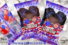 Patriotic Chip Bag Sublimation afro puffs Bundle 4 designs Product Image 3