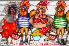 Funny Summer farm Animals Sublimation Bundle PNG Product Image 15