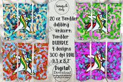 Camouflage dabbing unicorn 20oz Tumbler Sublimation BUNDLE Product Image 1