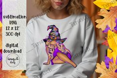 halloween sexy witch girl gnome Sublimation PNG Product Image 2
