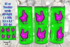 3d puff chicken sublimation tumbler, 3d inflate wrap Product Image 2