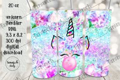 Glitter unicorn bubble gum 20oz Tumbler Sublimation Product Image 1
