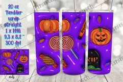 3d puff halloween sublimation tumbler, 3d inflate wrap Product Image 2