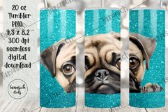 20oz glitter tumbler peeking dog mix breeds Sublimation Product Image 7
