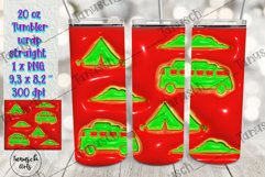 3d puff camping sublimation tumbler, 3d inflate wrap Product Image 2