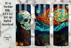 stained glass halloween sublimation 20oz tumbler design Product Image 3