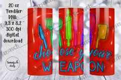 3d puff kitchen sublimation tumbler, 3d inflate wrap red Product Image 2