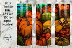 stained glass pumpkin sublimation 20oz tumbler FALL Product Image 2