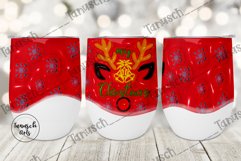 3d inflated MY FIRST CHRISTMAS sublimation wine tumbler Wrap Product Image 2