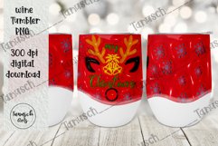 3d inflated MY FIRST CHRISTMAS sublimation wine tumbler Wrap Product Image 1