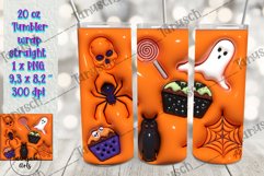 3d puff halloween sublimation tumbler, 3d inflate wrap Product Image 2