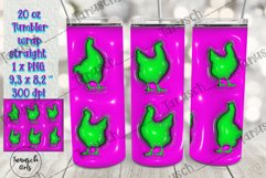 3d puff chicken sublimation tumbler, 3d inflate wrap Product Image 2