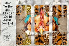 20 oz Tumbler peeking Chicken through wall hole Sublimation Product Image 2