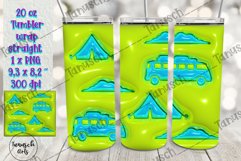3d puff camping sublimation tumbler, 3d inflate wrap Product Image 2