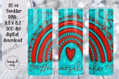3d inflated nurse sublimation tumbler, 3d puff wrap blue Product Image 2