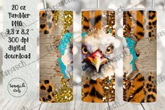 20 oz Tumbler peeking Chicken through wall hole Sublimation Product Image 2
