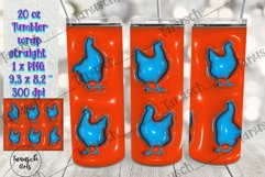 3d puff chicken sublimation tumbler, 3d inflate wrap Product Image 2