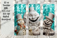 3d gothic christmas ugly snowman plaster 20oz tumbler Bundle Product Image 5
