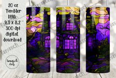 stained glass halloween sublimation 20oz tumbler design Product Image 3