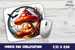 Halloween mushroom house | mushroom house mouse pad Product Image 1