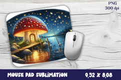 Summer mushroom house | mushroom house mouse pad Product Image 1