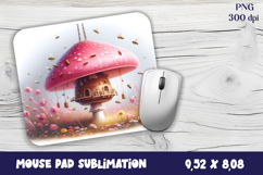 Summer mushroom house | mushroom house mouse pad Product Image 1