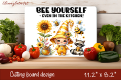 Gnomes honey and bees Cutting Board PNG Product Image 1
