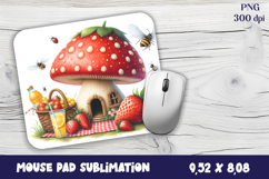 Summer mushroom house | mushroom house mouse pad Product Image 1