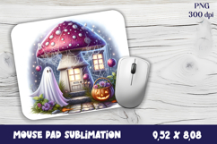 Halloween mushroom house | mushroom house mouse pad Product Image 1