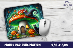 Halloween mushroom house | mushroom house mouse pad Product Image 1