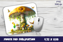 Summer mushroom house | mushroom house mouse pad Product Image 1