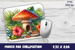 Summer mushroom house | mushroom house mouse pad Product Image 1