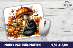 Halloween mushroom house | mushroom house mouse pad Product Image 1