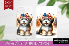 Havanese Dog Phone Case PNG Patriotic Dog Case PNG Product Image 1