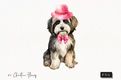 Valentine Havanese Dog PNG | Valentine's Day Clipart Product Image 1