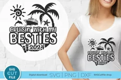 Elevate your crafting game with a 2024 Besties Cruise SVG compatible with Cricut and Silhouette. Create stunning tropical-themed shirts and tote bags effortlessly.