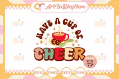Retro Christmas svg / Have a cup of cheer Svg Product Image 1